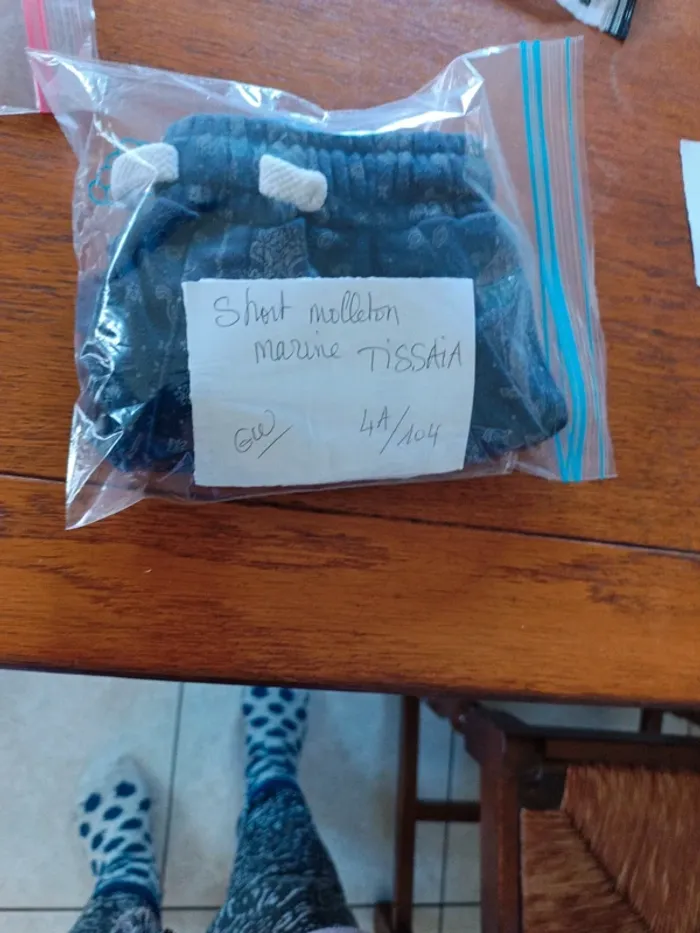 Short molleton marine Tissaia 4A - photo numéro 4