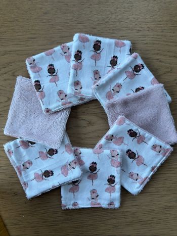 Lingettes lavables en coton et éponge bambou lot de 8