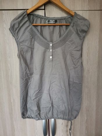 Blouse style bohème gris Kiabi t M