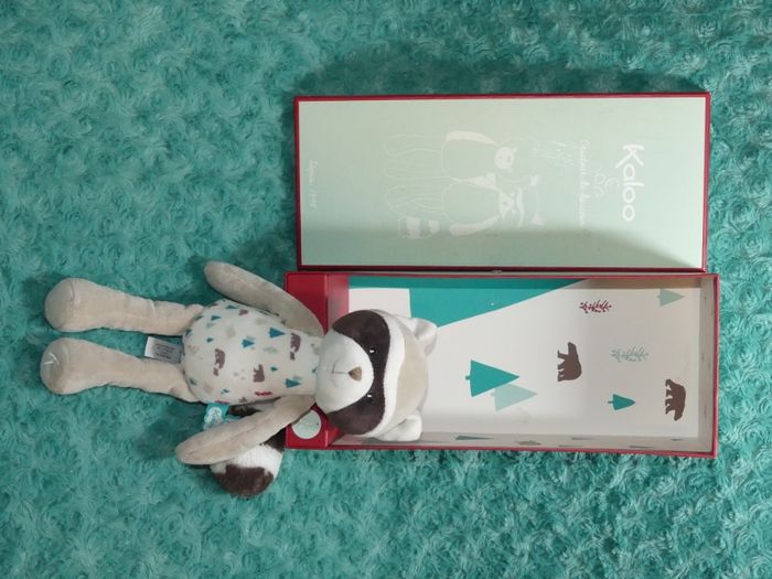 Doudou Léon raton laveur 27 cm Kaloo 🦝état neuf - photo numéro 2