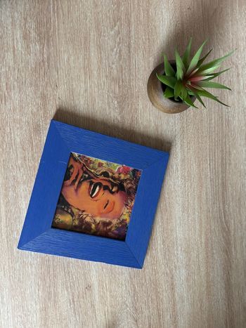 Petit cadre photo bleu Maryline Monroe deco