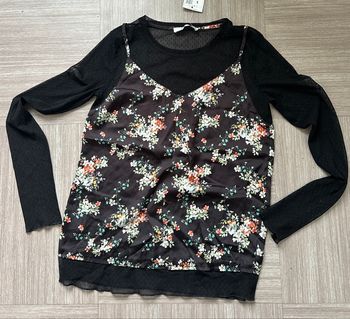 Haut Blouse Promod Fleuri en dentelle S Neuf