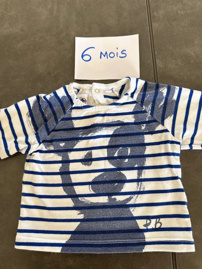 Tee-shirt manches longues petit bateau - photo numéro 2
