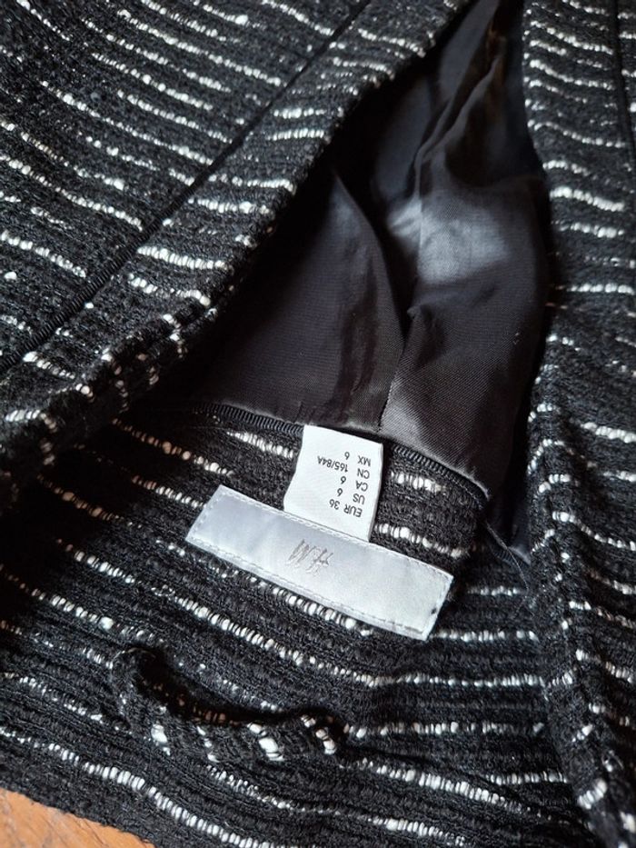Veste blazernoire rayée cintrée h&m 36 - photo numéro 2