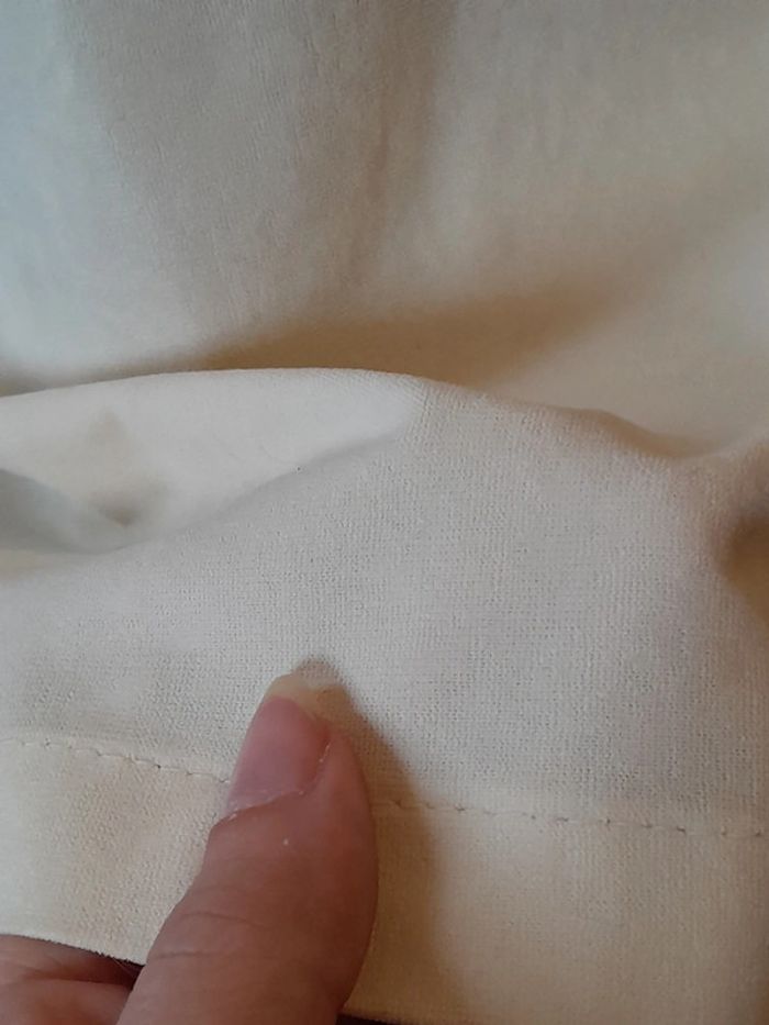 Jupe longue couleur crème taille fine 2 poches - photo numéro 5