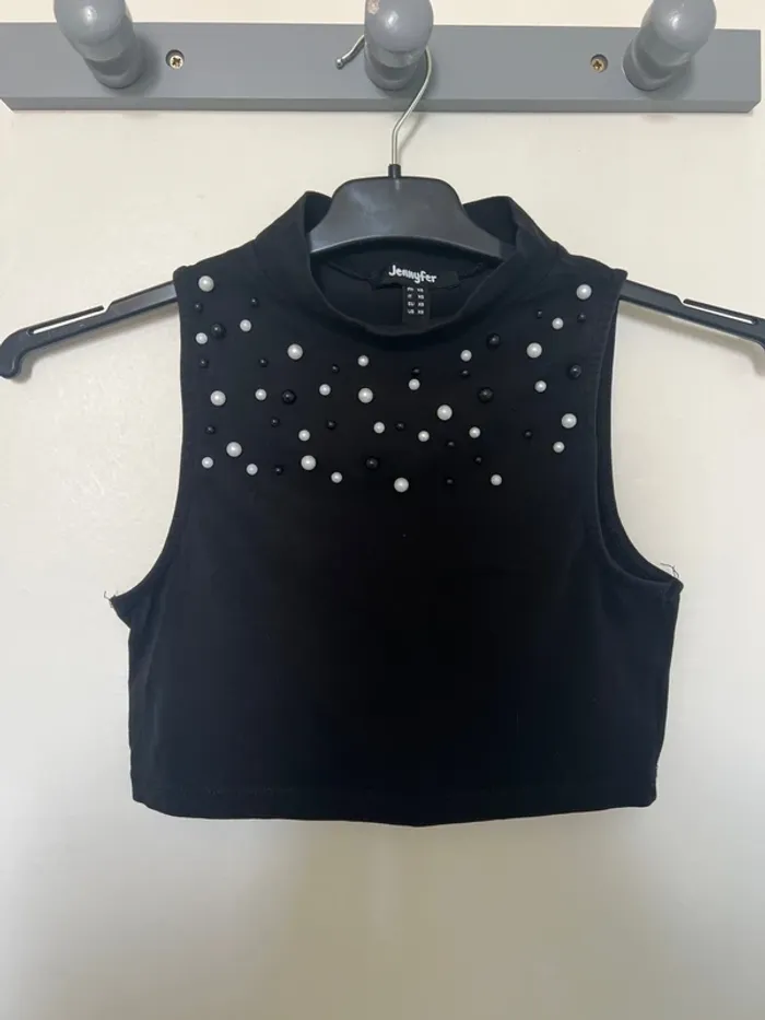 Crop top noir Jennyfer