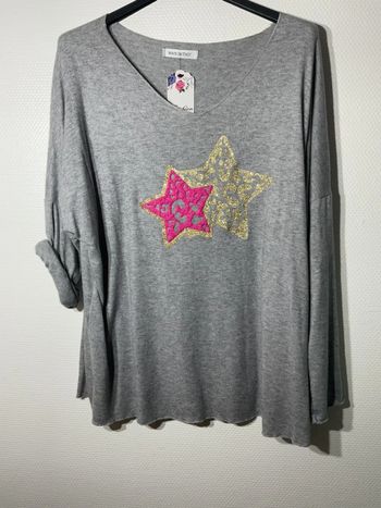 Pull « étoiles » femme taille unique (38-46)- just me- neuf avec étiquette