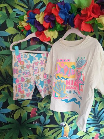 Ensemble short theme mer fluo