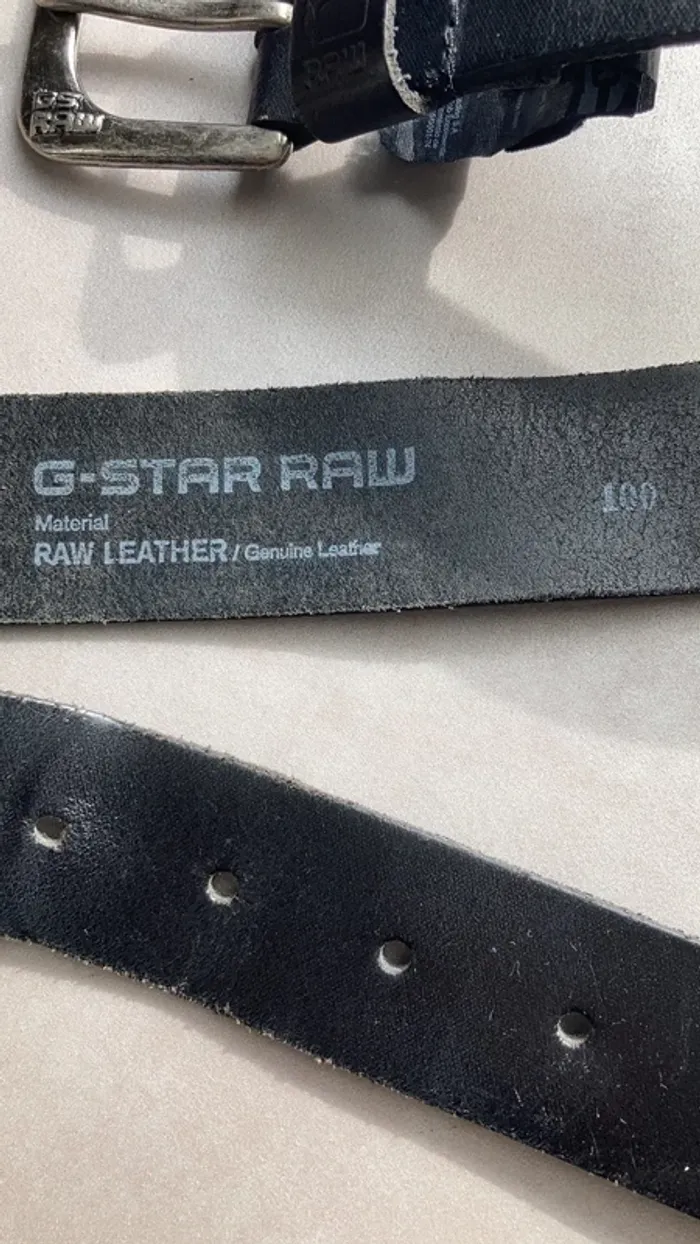 Ceinture homme en cuir noir boucle métal taille 100 G-Star Raw - photo numéro 3
