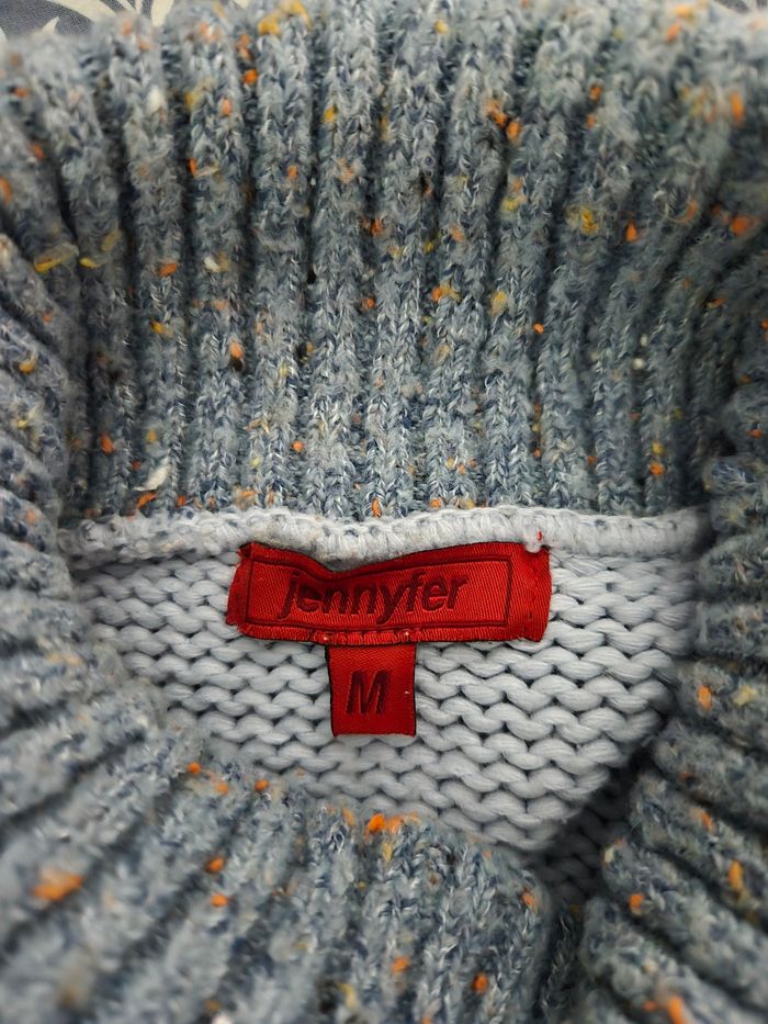 Pull col roulé bleu vintage - photo numéro 2