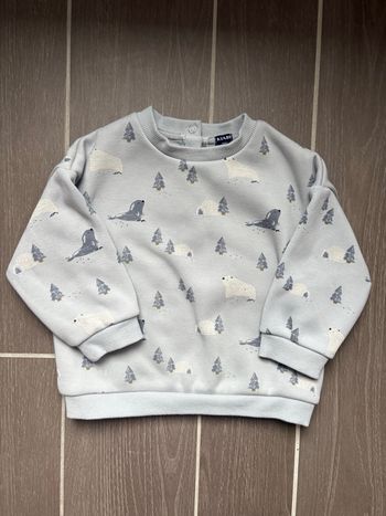 Sweat bleu clair Kiabi 18 mois