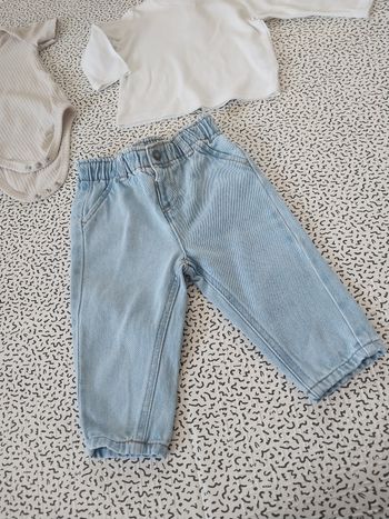 Lot bébé 6 mois garçon – Bout’Chou, Kiabi, H&M – Jean + body + t-shirt ML