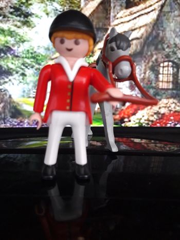 Playmobil Equitation 3855 Cavalière et son cheval 1996 centre équestre