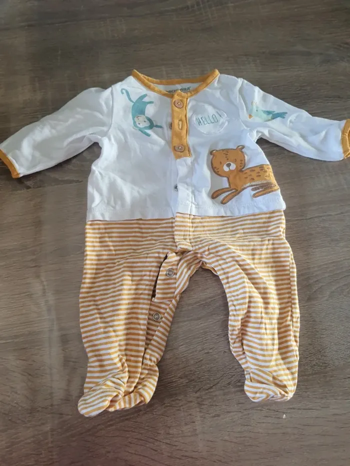 Pyjama grenouillère léger jungle Orchestra 1 mois