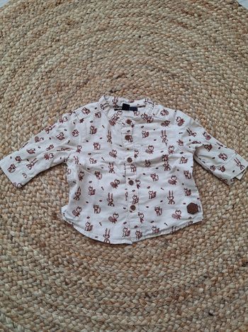 Chemise animaux Kiabi 3 mois 56-62 cm 6 kg