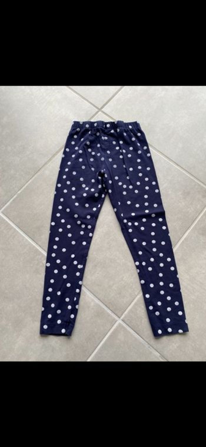 Legging bleu à pois blanc fille 8 ans - photo numéro 9