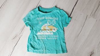 Vêtement garçon tee-shirt manches courtes bleu turquoise Kiabi 5 ans