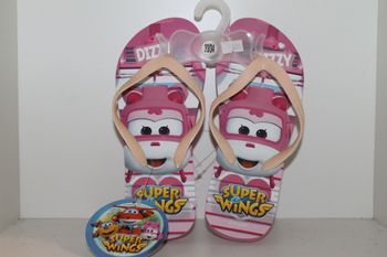 belle tongs super wings rose lanières rose clair 33/34