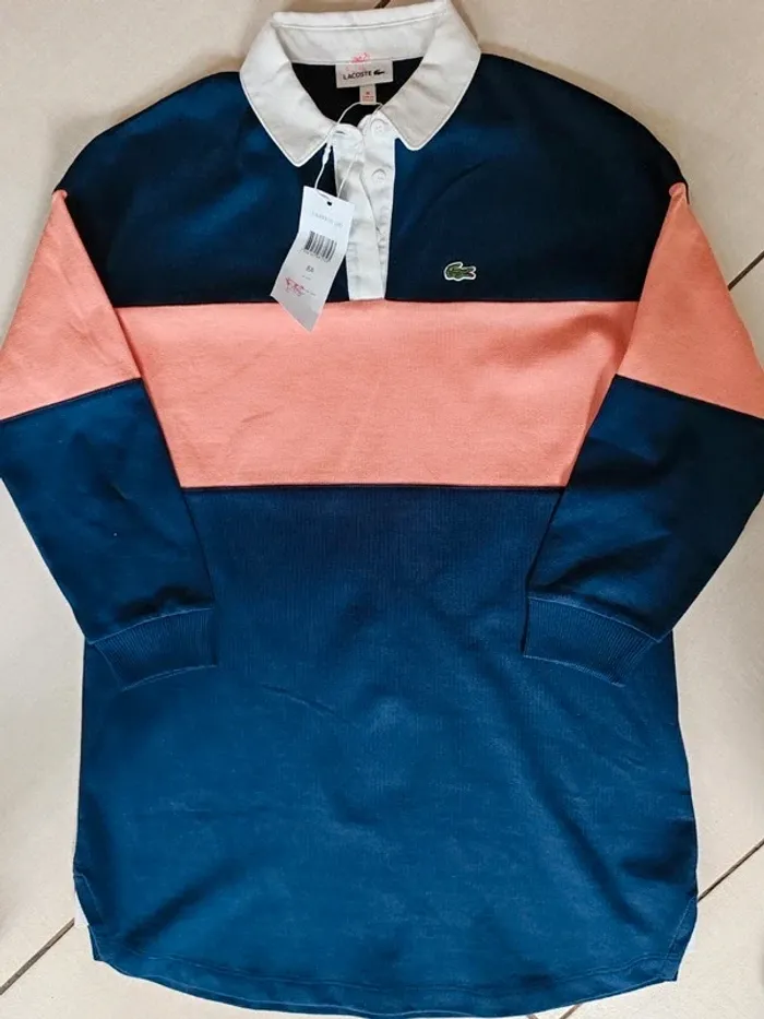 Robe polo lacoste manches longues 8 ans - photo numéro 4