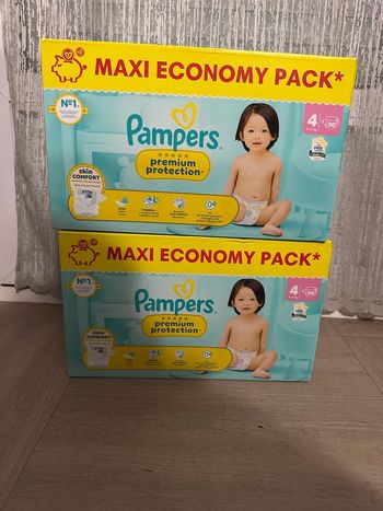 Couche Pampers Premium Protection taille 4 - 180 couches 