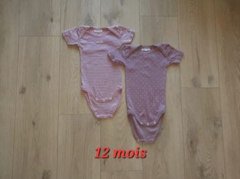 Lot de 2 bodies 12 mois U Tout Petits