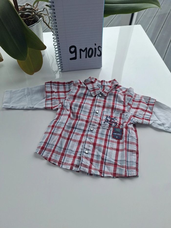 Chemise manches longues 8 mois Sucre d'orge
