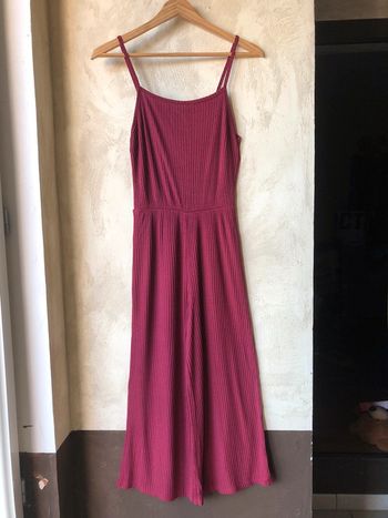 Combinaison bordeaux côtelé