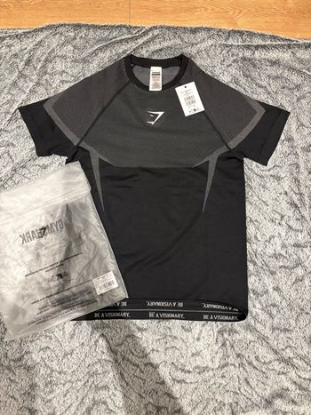 T-shirt Gymshark Onyx 5.0 Seamless - Muscle Fit - Noir - Neuf