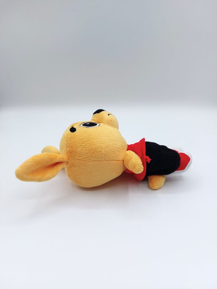 Doudou peluche kangourou WALIBI Sud-Ouest jaune orange noir rouge lettre W environ 24 cm - photo numéro 4