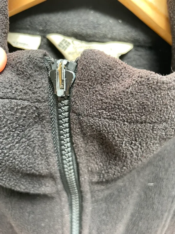 Columbia Vintage Black Fleece Polaire Zip Jacket Mens - photo numéro 10