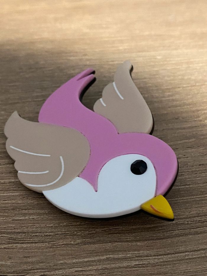 Broche oiseau résine acrylique good vibes - photo numéro 3