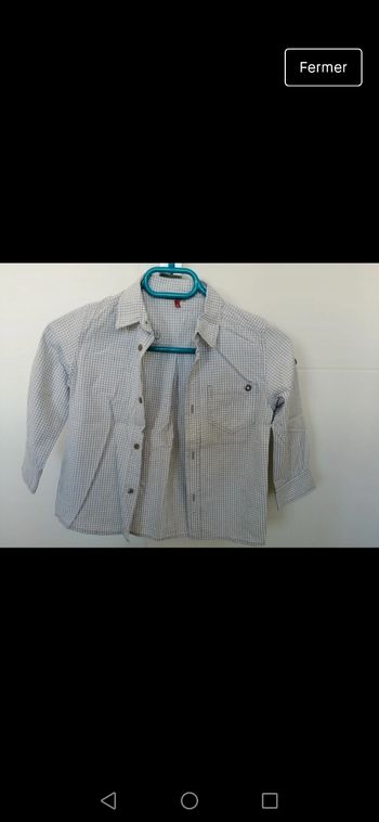 Chemise vichy grise 4 ans