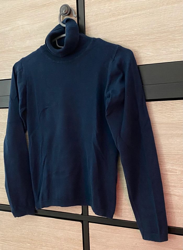 Pull col roulé bleu marine DPAM - Taille 10 ans - photo numéro 3