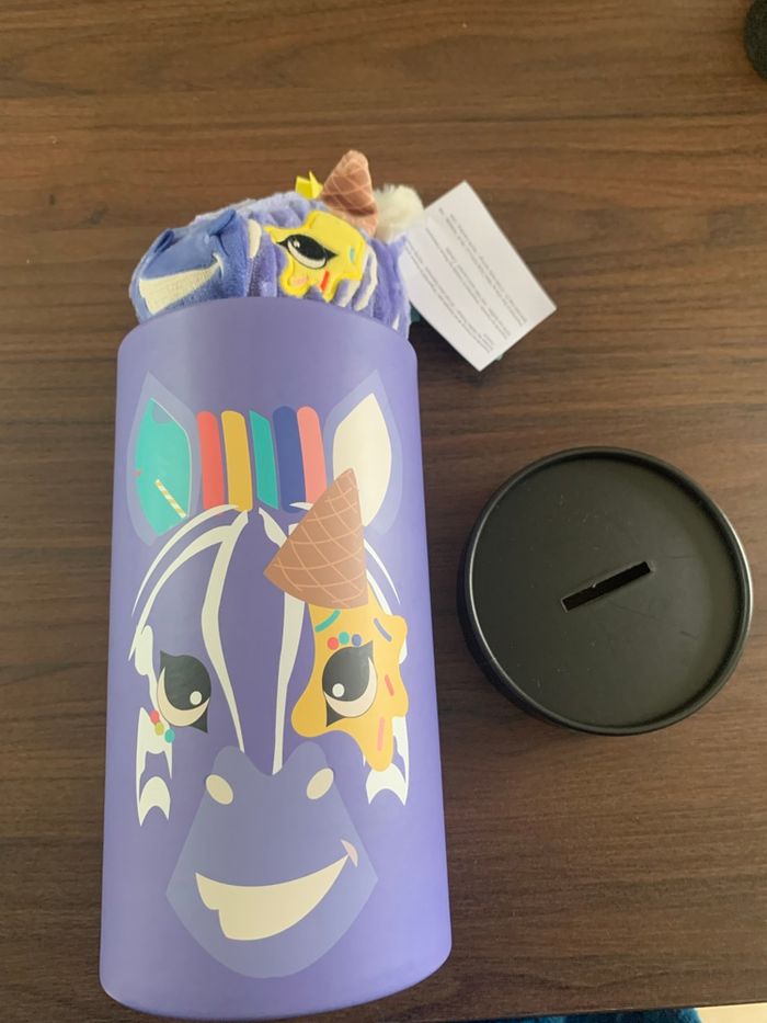 Les Deglingos peluche avec boite tirelire - photo numéro 2