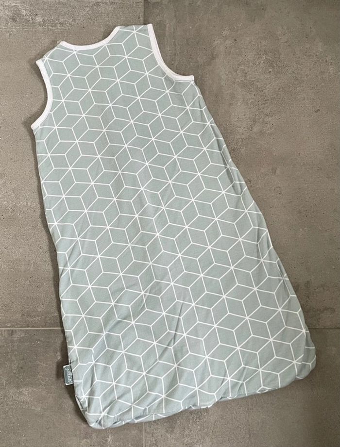 Gigoteuse « Jollein » vert d’eau/turquoise et blanche taille 70 cm - photo numéro 2