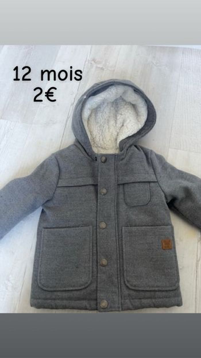 Manteau gris 12 mois