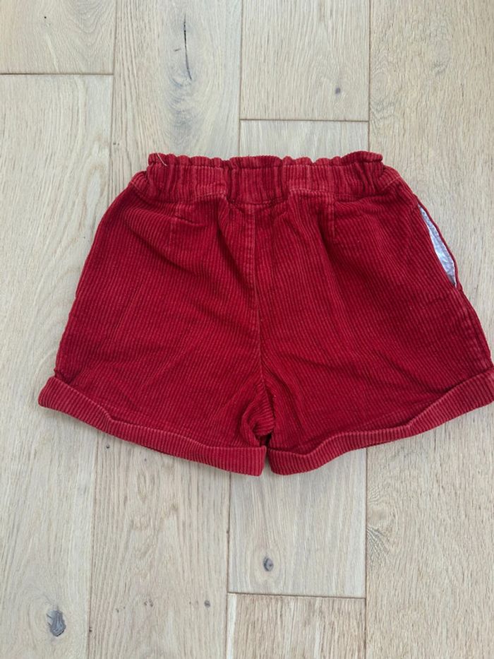 Short en velours rouge Petit Bateau 8 ans - photo numéro 4