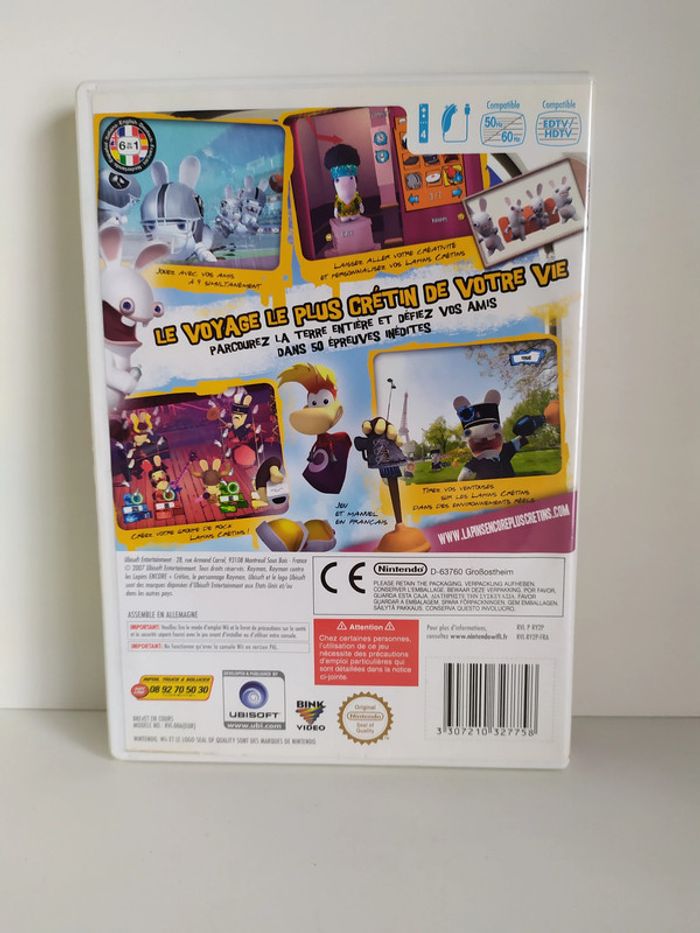 Rayman contre les lapins encore + crétins Nintendo Wii Pal boîte complet - photo numéro 2