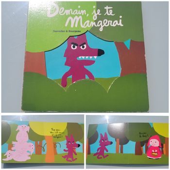 L'école des loisirs tout carton 🐺 Demain je te mangerai 🐷