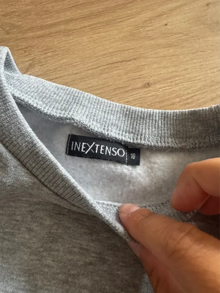 Sweat inextenso garçon gris 10ans jamais porté - photo numéro 2