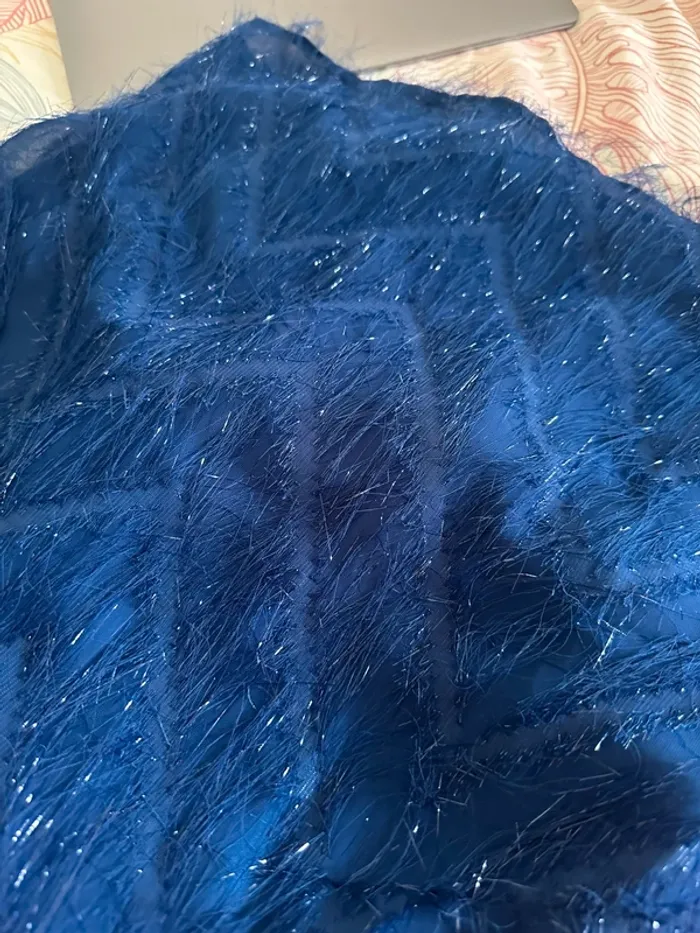 Top nuisette bleu électrique paillettes vero moda XS - photo numéro 9