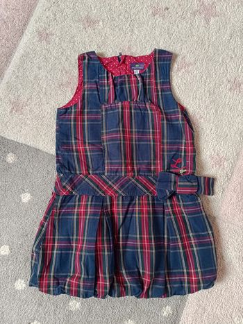 Robe sans manche à carreaux motifs style écossais Fille 5 ans Sergent major