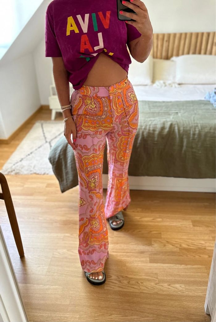 Pantalon Mango neuf motif cachemire 🌺 - photo numéro 2