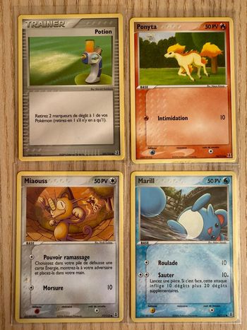 Lot de 4 cartes Pokémon Ex espèces Delta