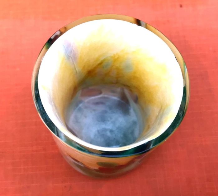Verre / Gobelet à eau multicolore Verre épais soufflé - photo numéro 4