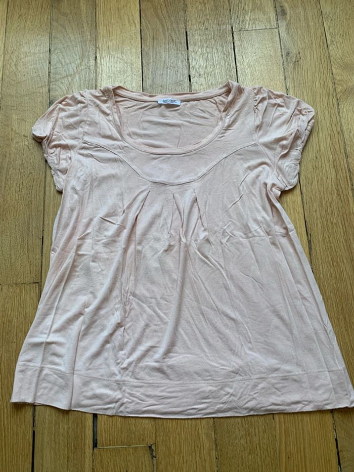T-shirt rose pale t.34/36 soft grey