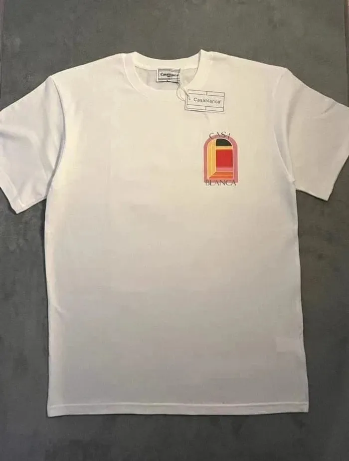 T-shirt Casablanca Crewneck – Blanc à Motif Arche – Taille M - photo numéro 2