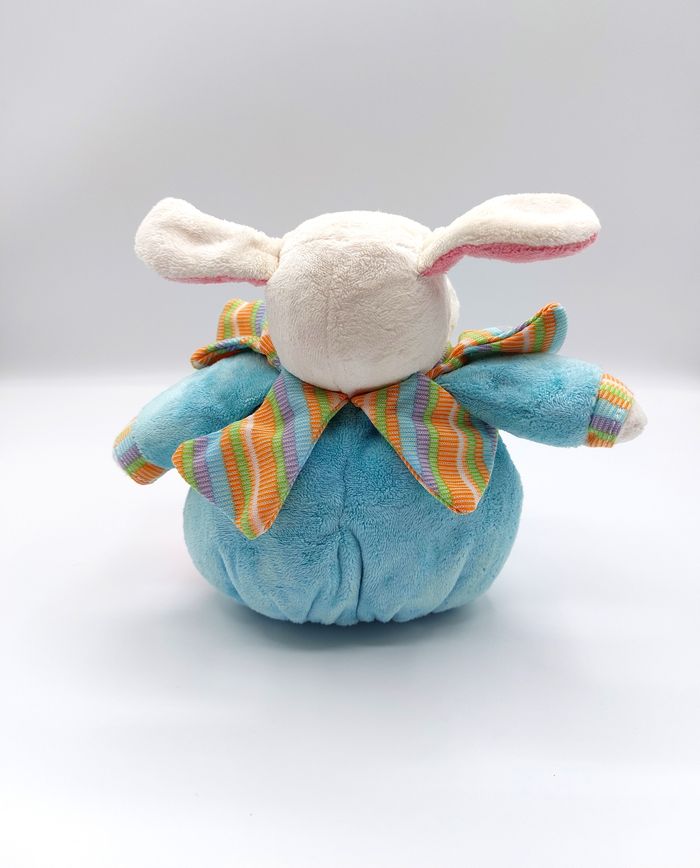 Peluche doudou chien blanc rose bleu CREDIT AGRICOLE CA Alpes Provence libellule - photo numéro 2