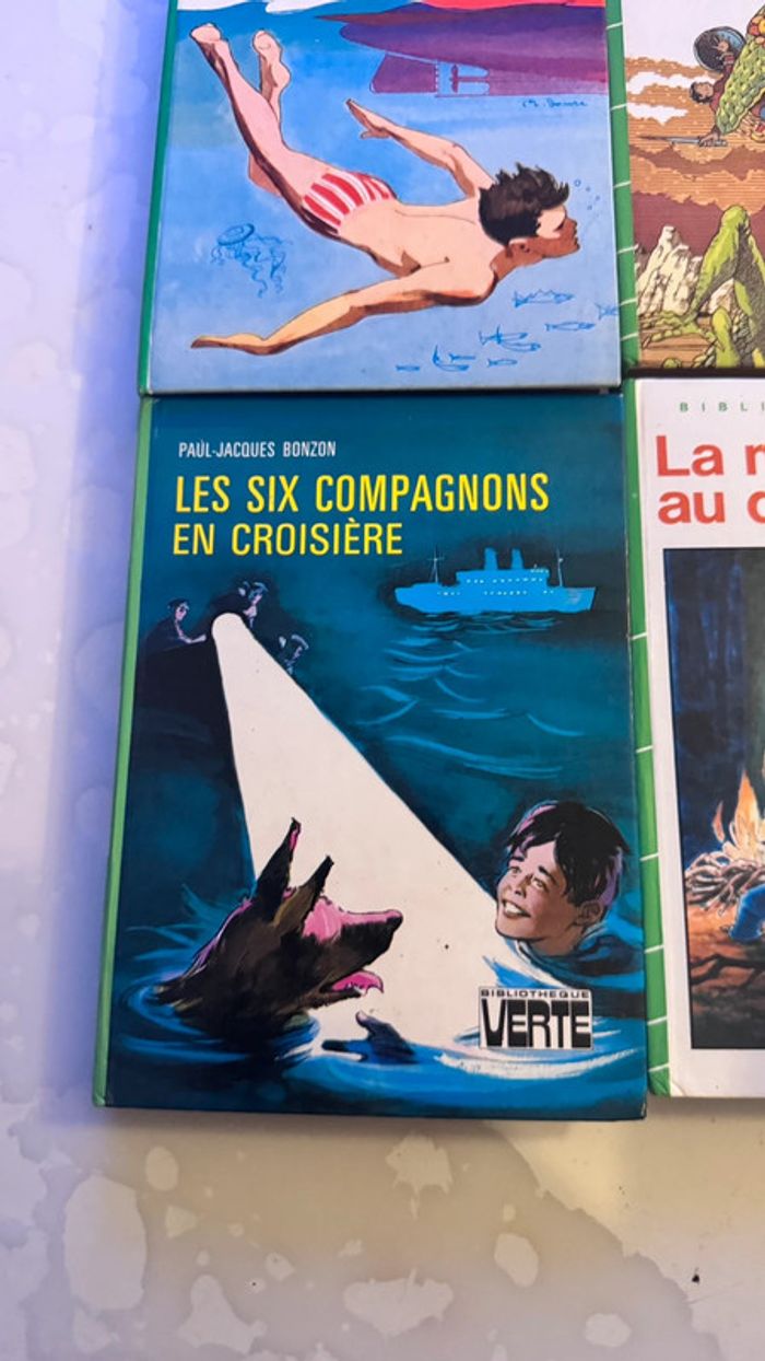 Lot de 5 Livres Anciens Bibliothèque Verte – Alfred Hitchcock, Michel, Six Compagnons - photo numéro 5