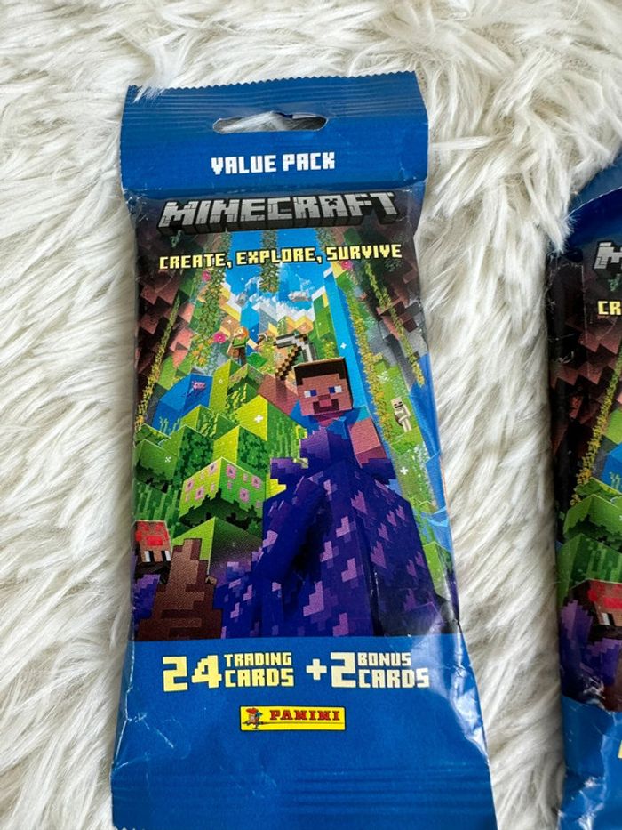 Lot de 3 paquets de cartes minecraft. - photo numéro 2